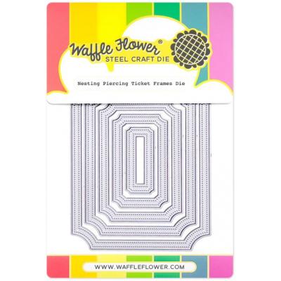 Waffle Flower Die - Nesting Piercing Ticket Frames